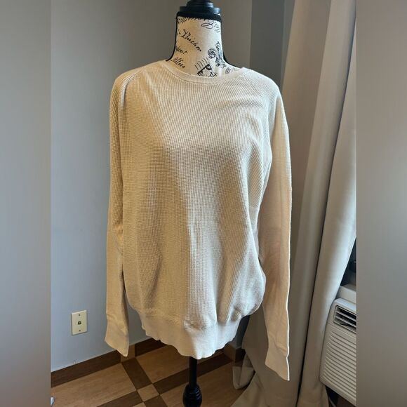 Onia Waffle Cotton Cashmere Set (Sweater+ cap) Size M. - Picture 3 of 13